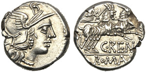 C. Renius, Denario, Roma, 138 ... 