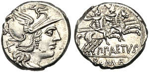 P. Aelius Paetus, Denario, Roma, ... 