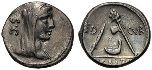 P. Sulpicius Galba, Denario, Roma, ... 