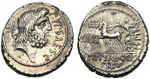 P. Plautius Hypsaeus, Denarius, ... 