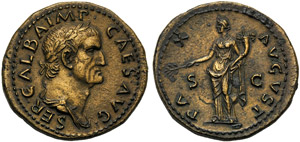 Galba (68-69), Dupondio, Roma, ... 