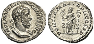 Macrino (217-218), Denario, Roma, ... 
