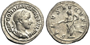 Gordiano III (238-244), Denario, ... 