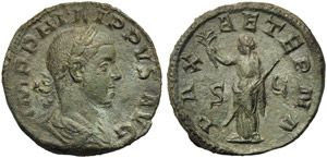 Filippo II (247-249), Sesterzio, ... 