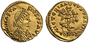 Anastasio I (491-518), Tremisse, ... 
