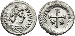 Justin II (565-578), Half Siliqua, ... 