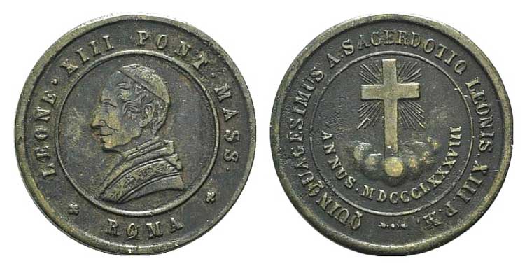 Papal, Leone XIII (1878-1903). Æ ... 