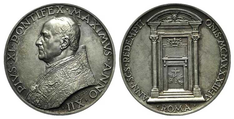 Papal, Pio XI (1922-1939). AR ... 