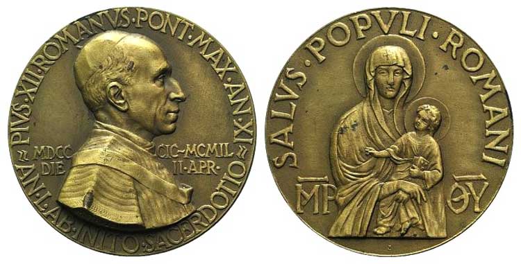 Papal, Pio XII (1938-1958). Æ ... 