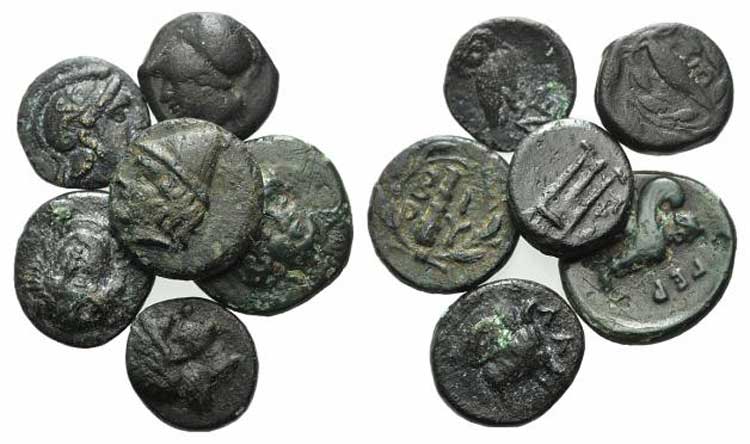 Asia Minor, lot of 6 Æ coins, to ... 