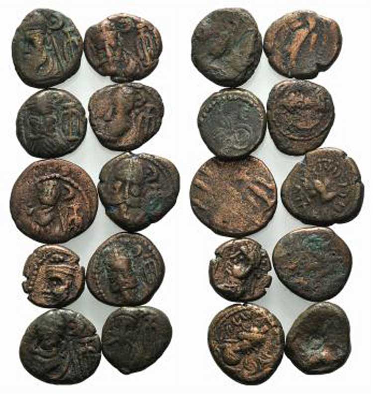 Elymais, lot of 10 Æ coins, to be ... 