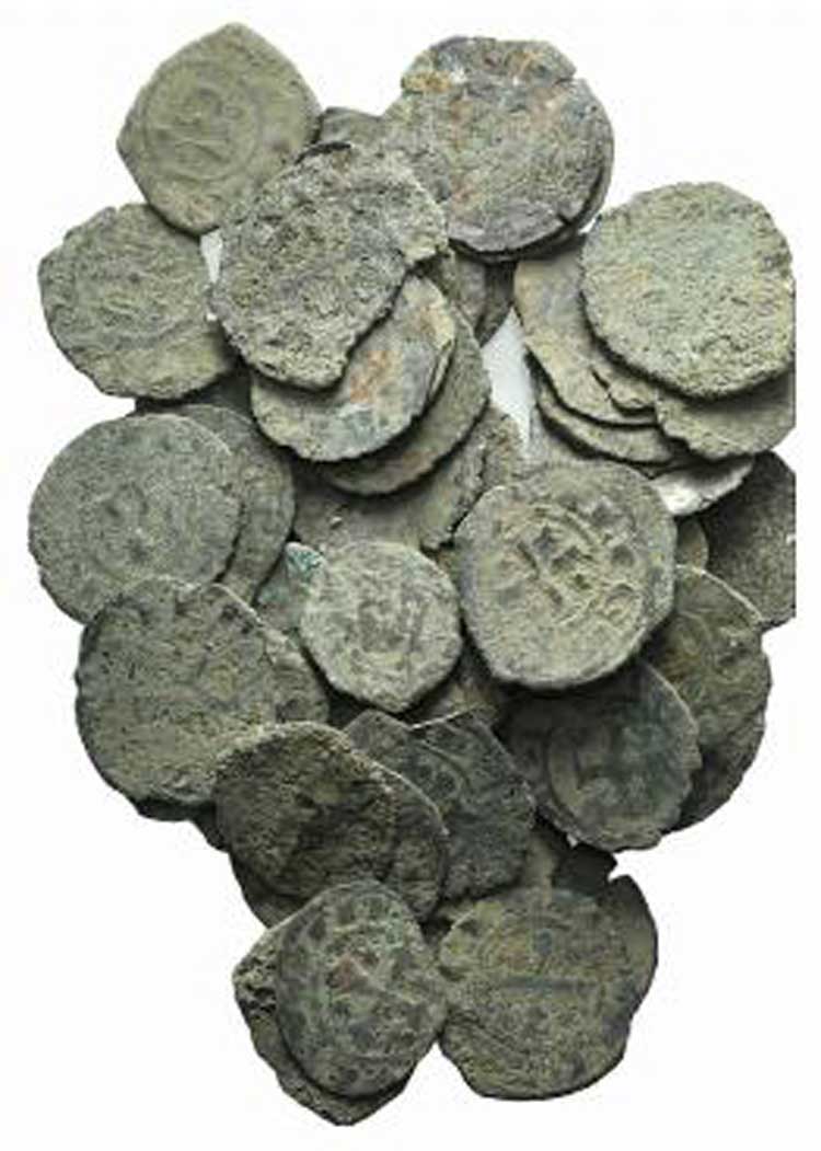 Lot of 50 BI Medieval coins, to be ... 