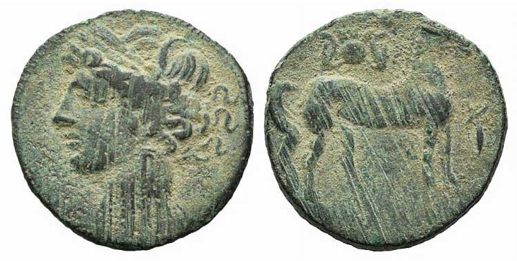 Carthage, c. 241 BC. Æ Dishekel ... 