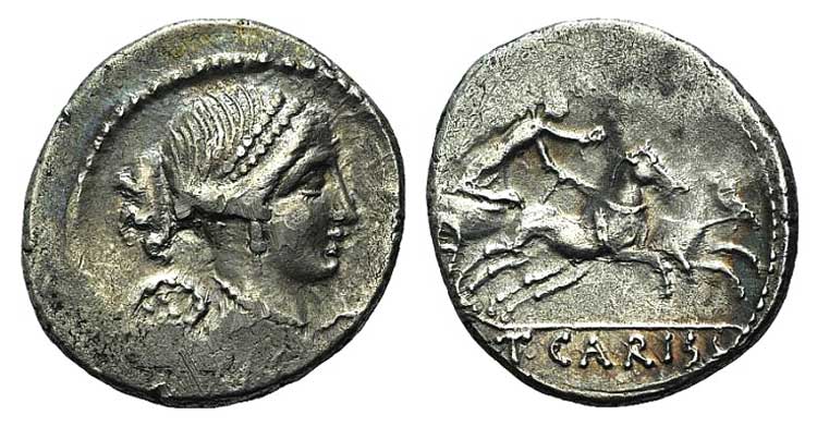T. Carisius, Rome, 46 BC. AR ... 