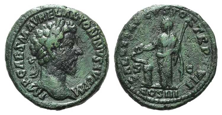 Marcus Aurelius (161-180). Æ As ... 