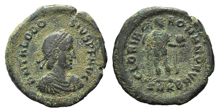 Theodosius I (379-395). Æ (22mm, ... 