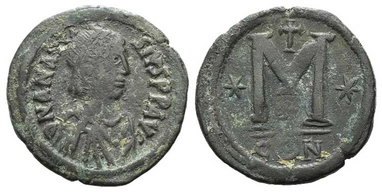 Anastasius I (491-518). Æ 40 ... 