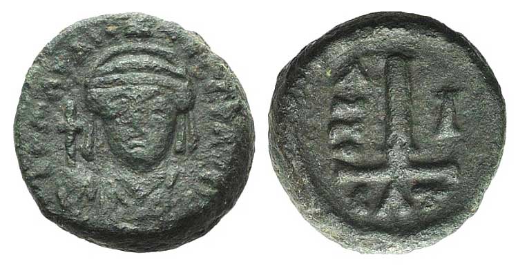 Maurice Tiberius (582-602). Æ 10 ... 