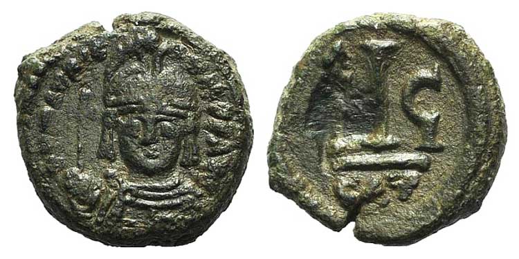 Maurice Tiberius (582-602). Æ 10 ... 