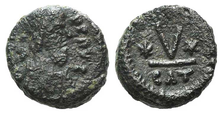 Heraclius (610-641). Æ 5 Nummi ... 