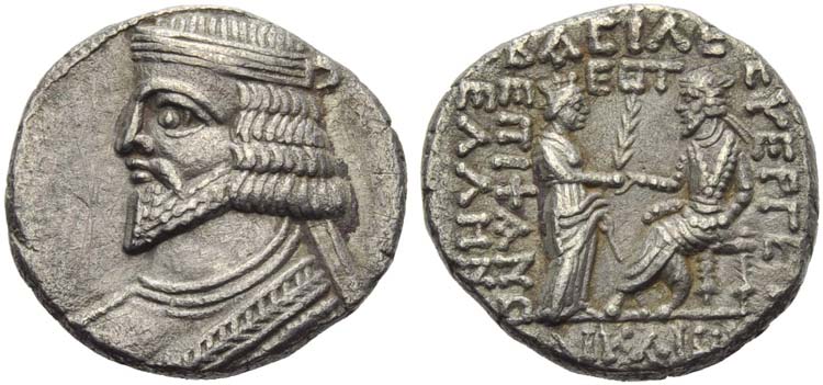 Vologases I (51-78), Tetradrachm, ... 