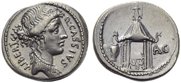 Q. Cassius Longinus, Denarius, ... 