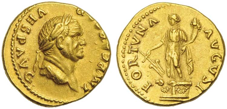 Vespasian (69-79), Aureus, Rome, ... 