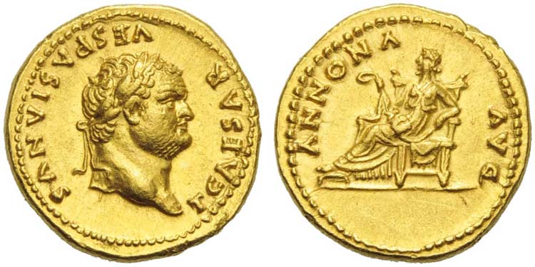 Titus, as Caesar, Aureus, Rome, AD ... 