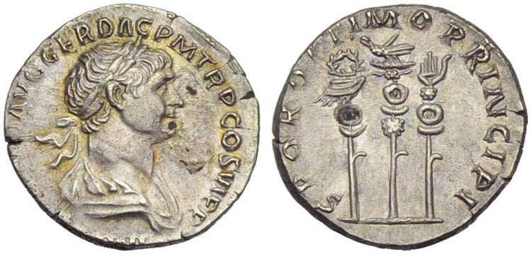 Trajan (98-117), Denarius, Rome, ... 
