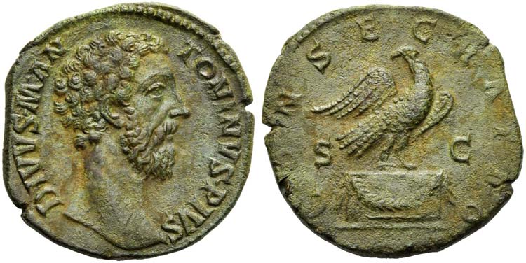 Divus Marcus Aurelius, Sestertius, ... 