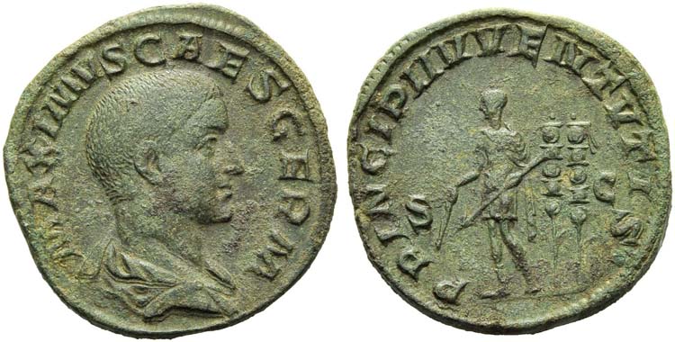 Maximus Caesar, Sestertius, Rome, ... 
