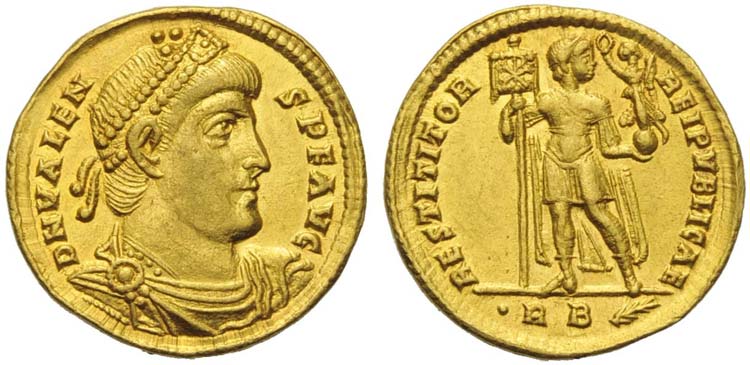 Valens (364-378), Solidus, Rome, ... 