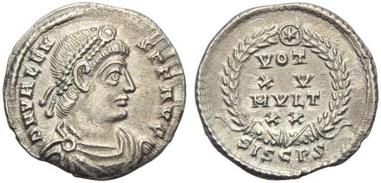 Valens (364-378), Siliqua, Siscia, ... 