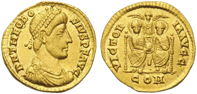 Theodosius I (379-395), Solidus, ... 