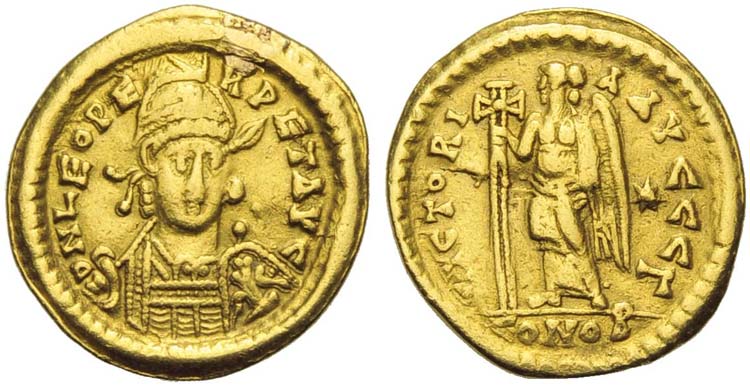 Leo I (457-474), Solidus, ... 