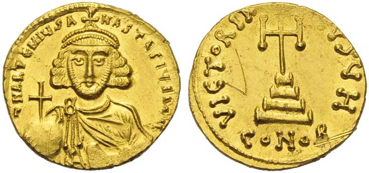 Anastasius II (713-715), Solidus, ... 