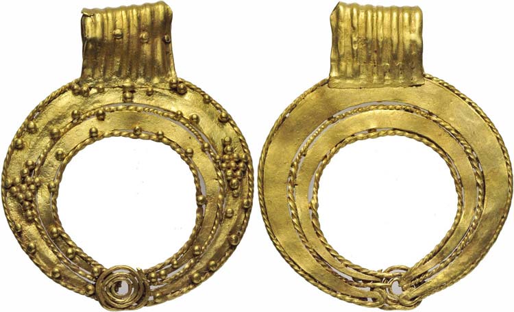 Roman gold lunula  3rd century AD; ... 