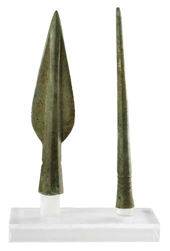 Bronze spear and javeline head  ... 