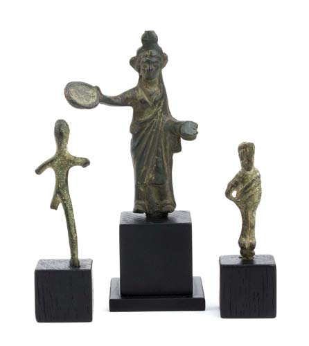 Three bronze Etruscan votive ... 