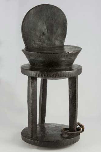 Ancient dark-wood chair with ... 
