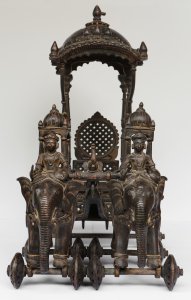 Portable bronze chariot - altar. ... 