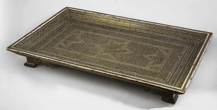 Bone inlaid tray decorated with ... 