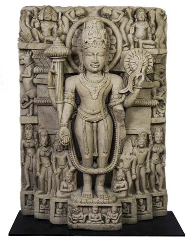 Stele portraying the God Vishnu ... 