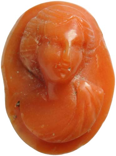 A carved Coral bust of a Lady18th ... 
