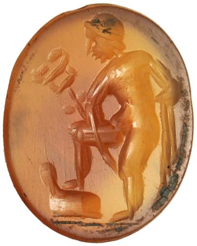 A roman Agate ring stone with ... 