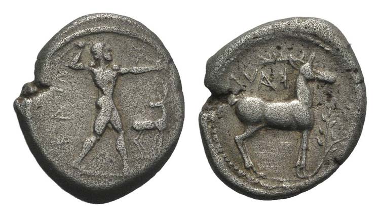Bruttium, Kaulonia, c. 450 BC. AR ... 