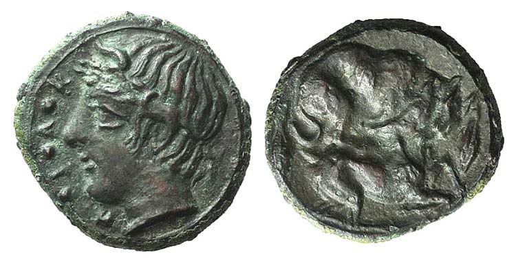 Sicily, Piakos, c. 420-400 BC. Æ ... 