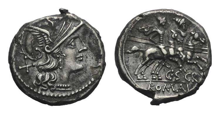 C. Scribonius, Rome, 154 BC. AR ... 