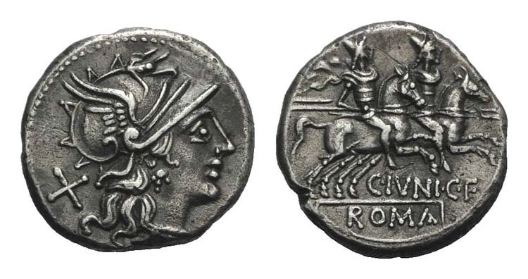C. Junius C.f., Rome, 149 BC. AR ... 