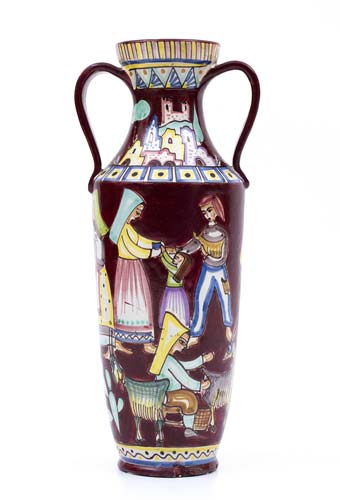 PINTO - VIETRI  Big amphora vase, ... 